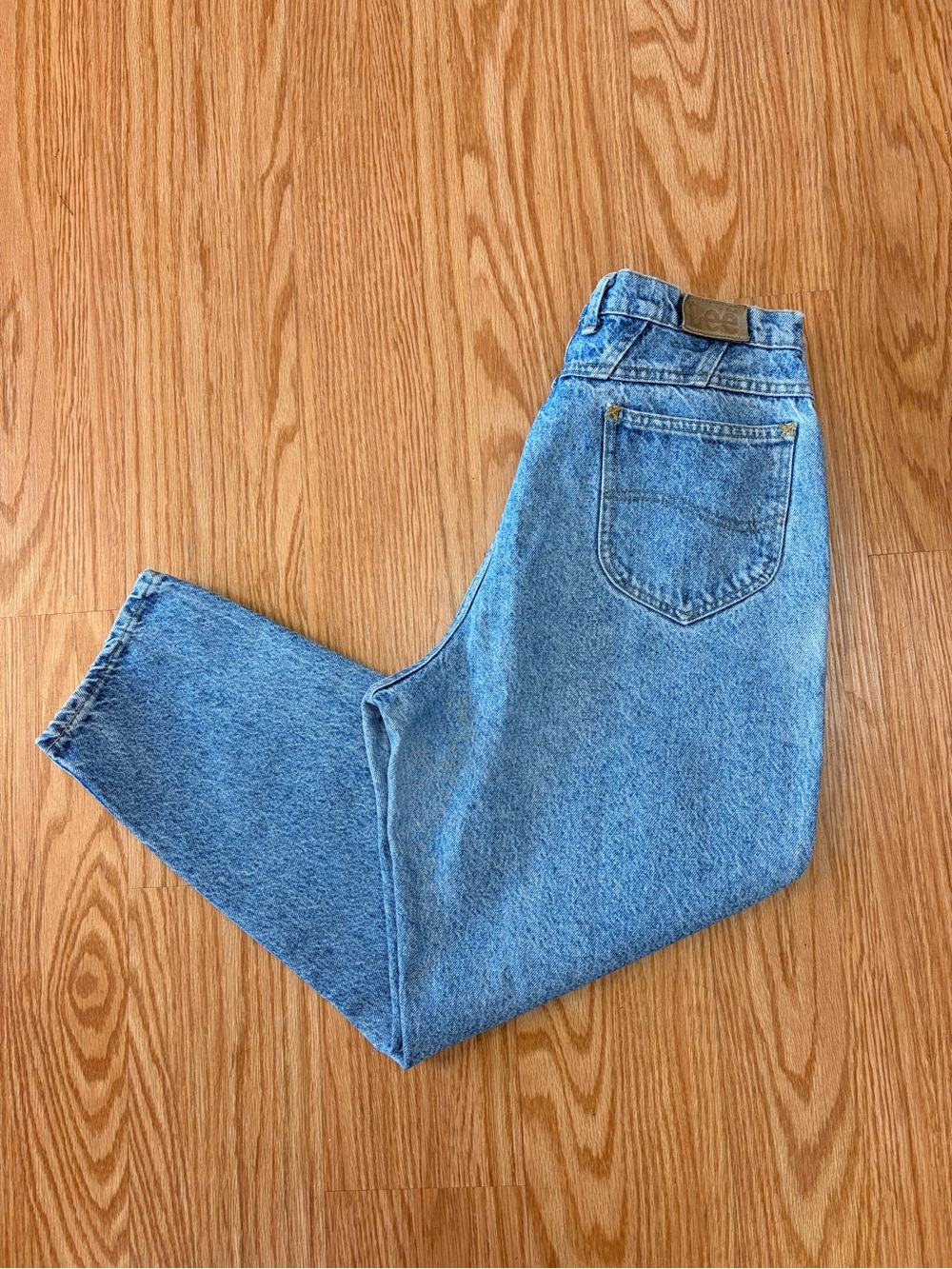 Vintage 1980’s Lee Stone Wash distressed high rise mom jeans